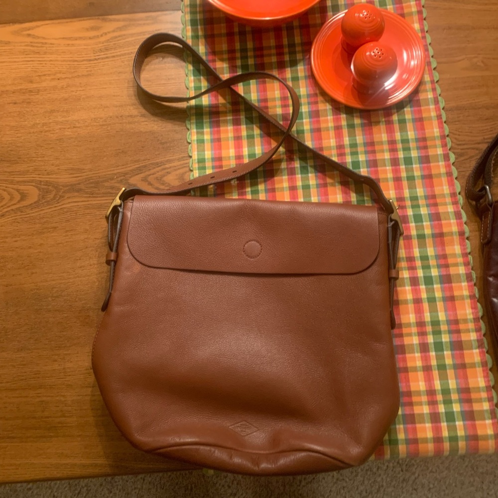 Fossil brown leather bag